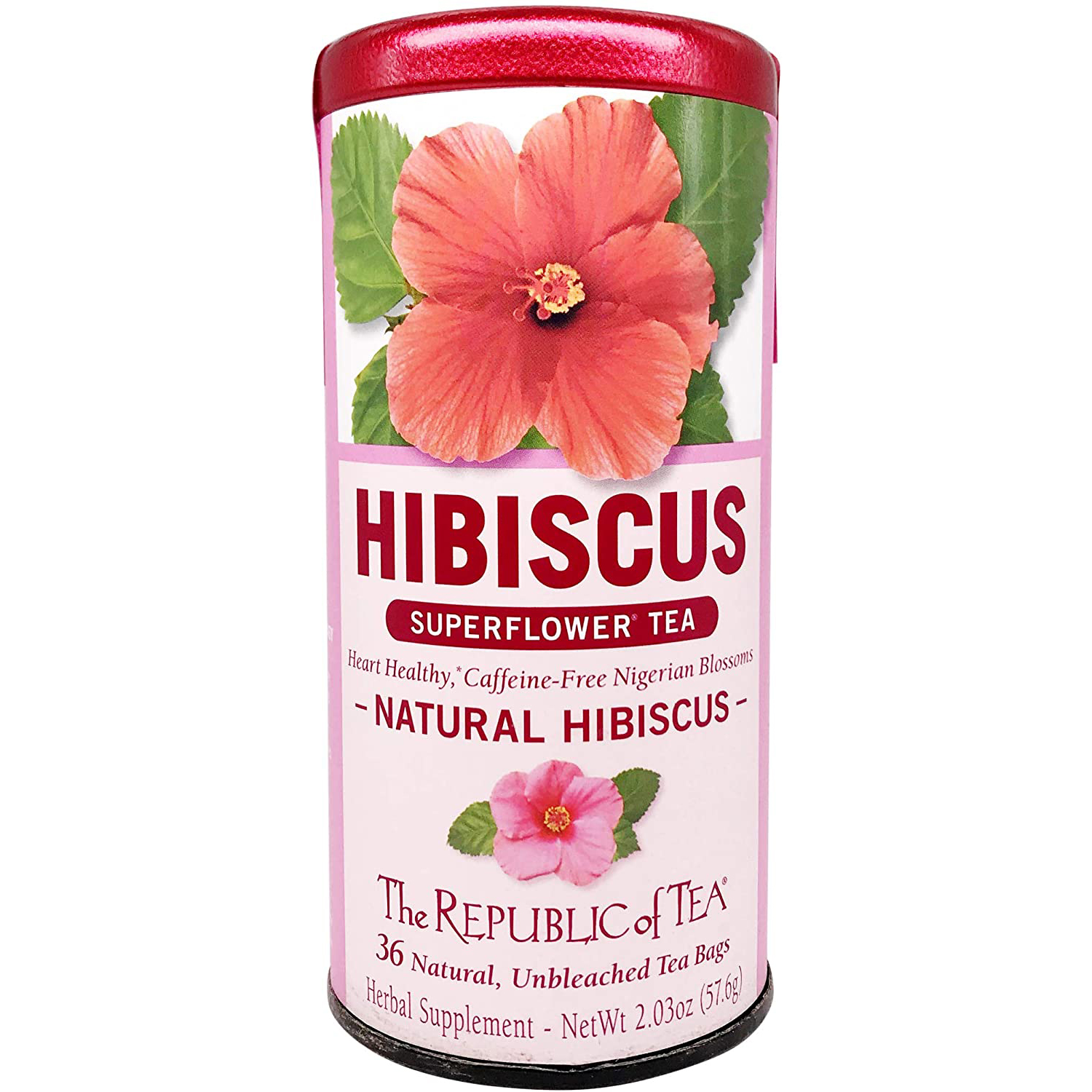 The Republic of Tea Natural Hibiscus Superflower Tea