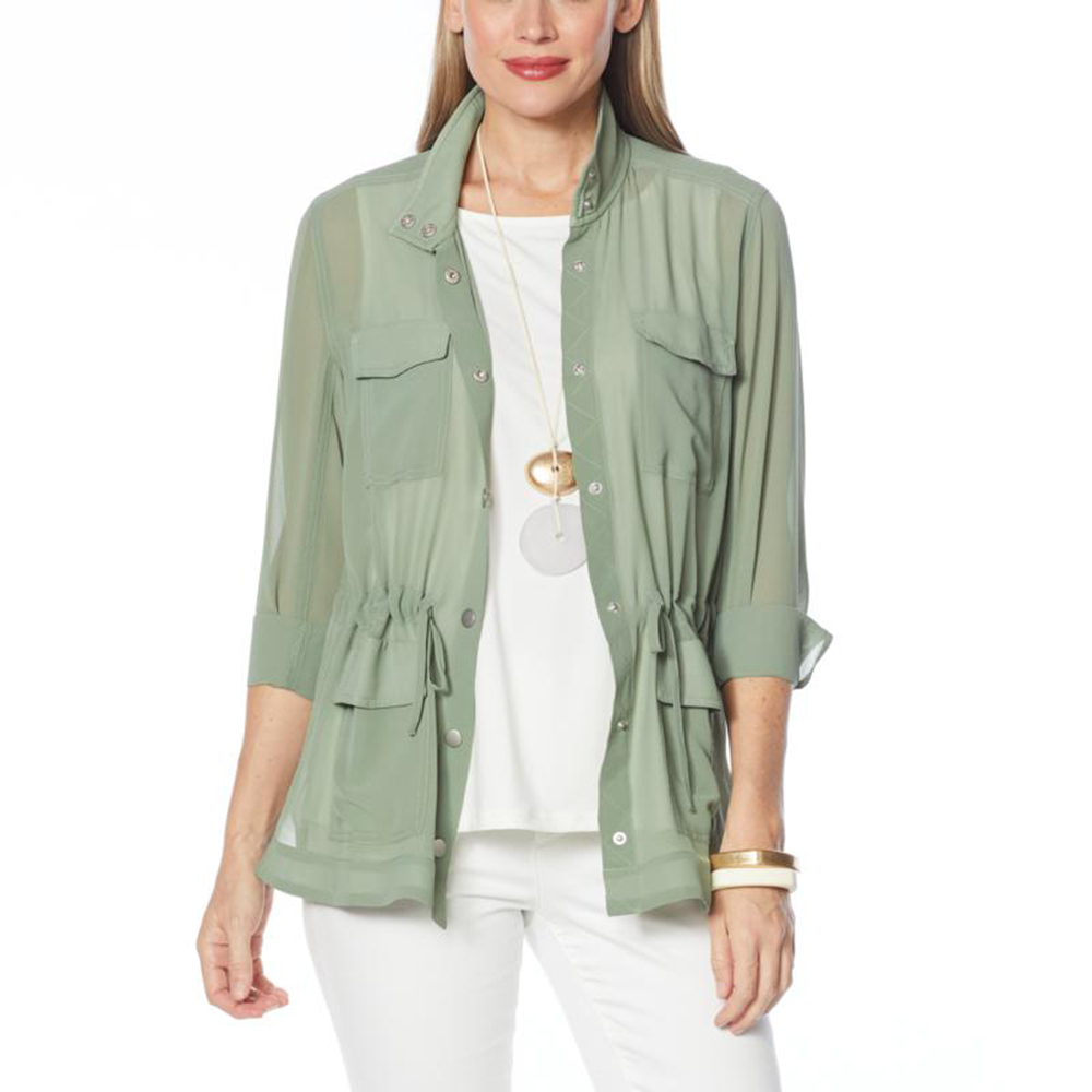 WynneLayers Chiffon Safari Jacket