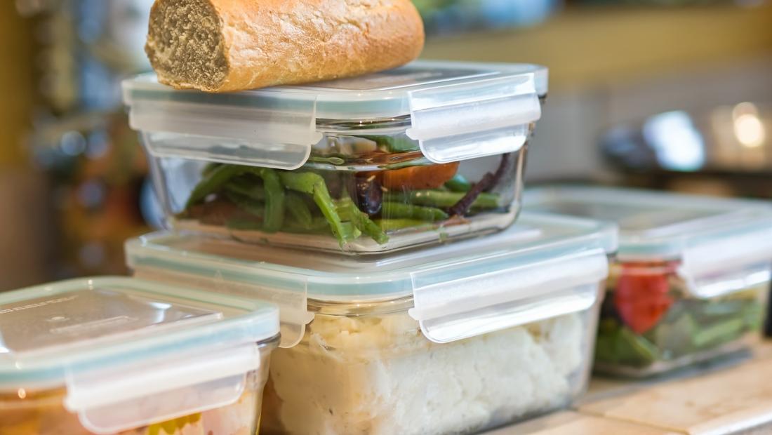 leftovers in reusable containers