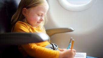 Child on plane