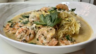 spaghetti squash scampi