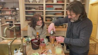 John makes his Pomegranate Margarita.