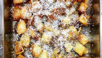 Crispy Parmesan Potato Cubes