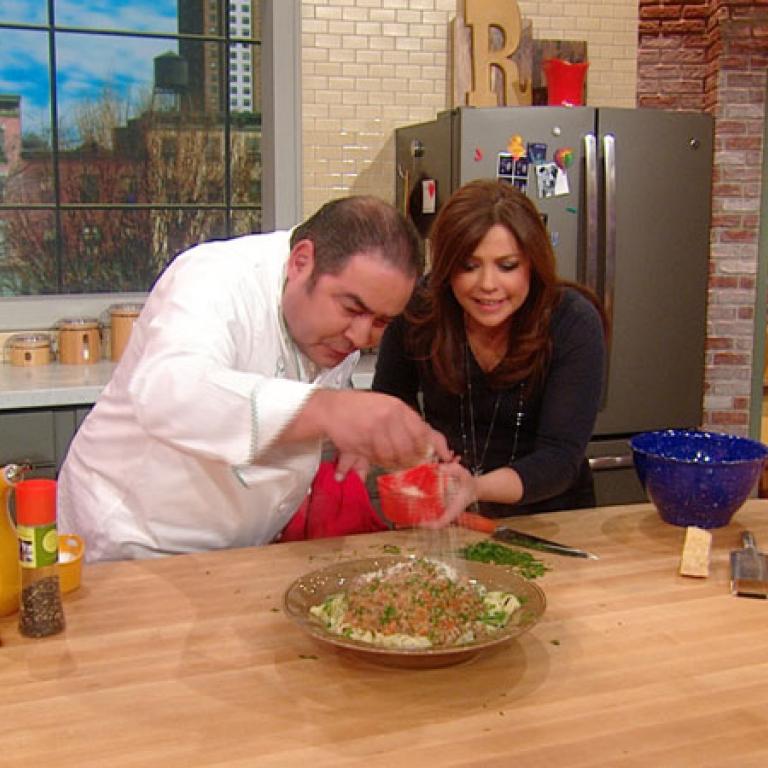 Emeril Lagasse Finishes Making His True Bolognese