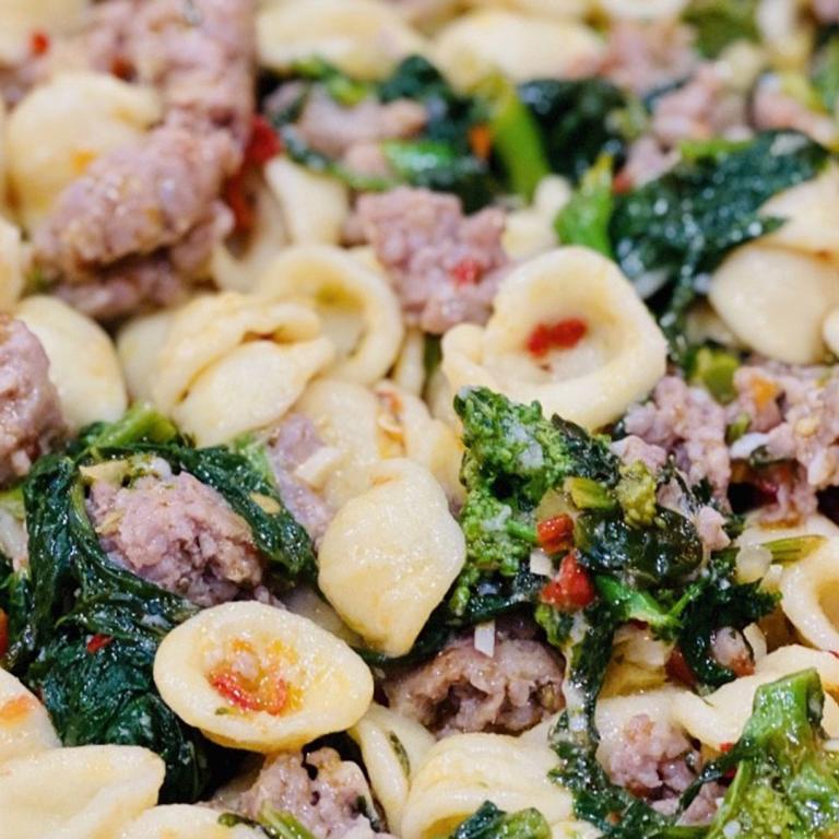 orecchiette with broccoli rabe and sausage