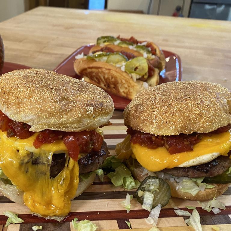 english muffin burgers