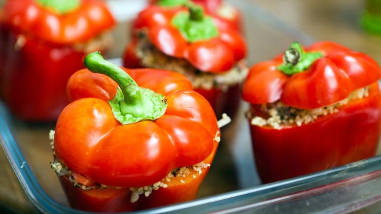 stuffed red bell peppers